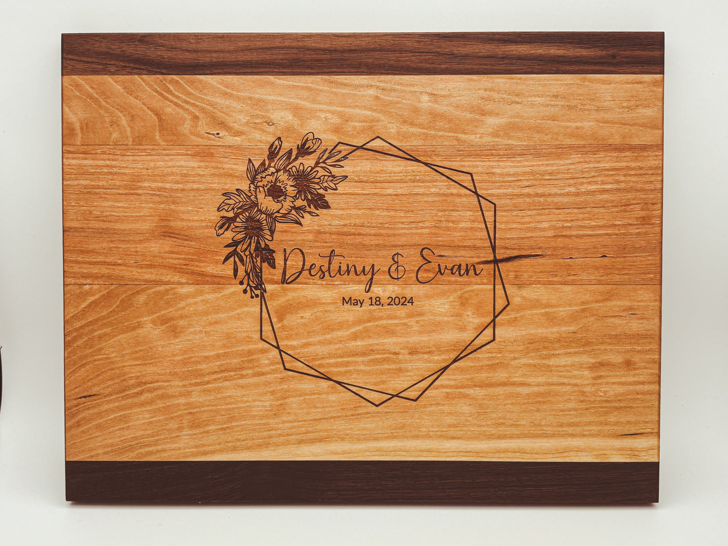 Cherry and walnut cutting board