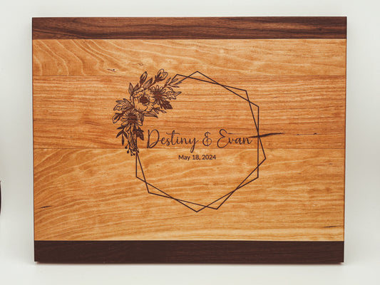 Cherry and walnut cutting board