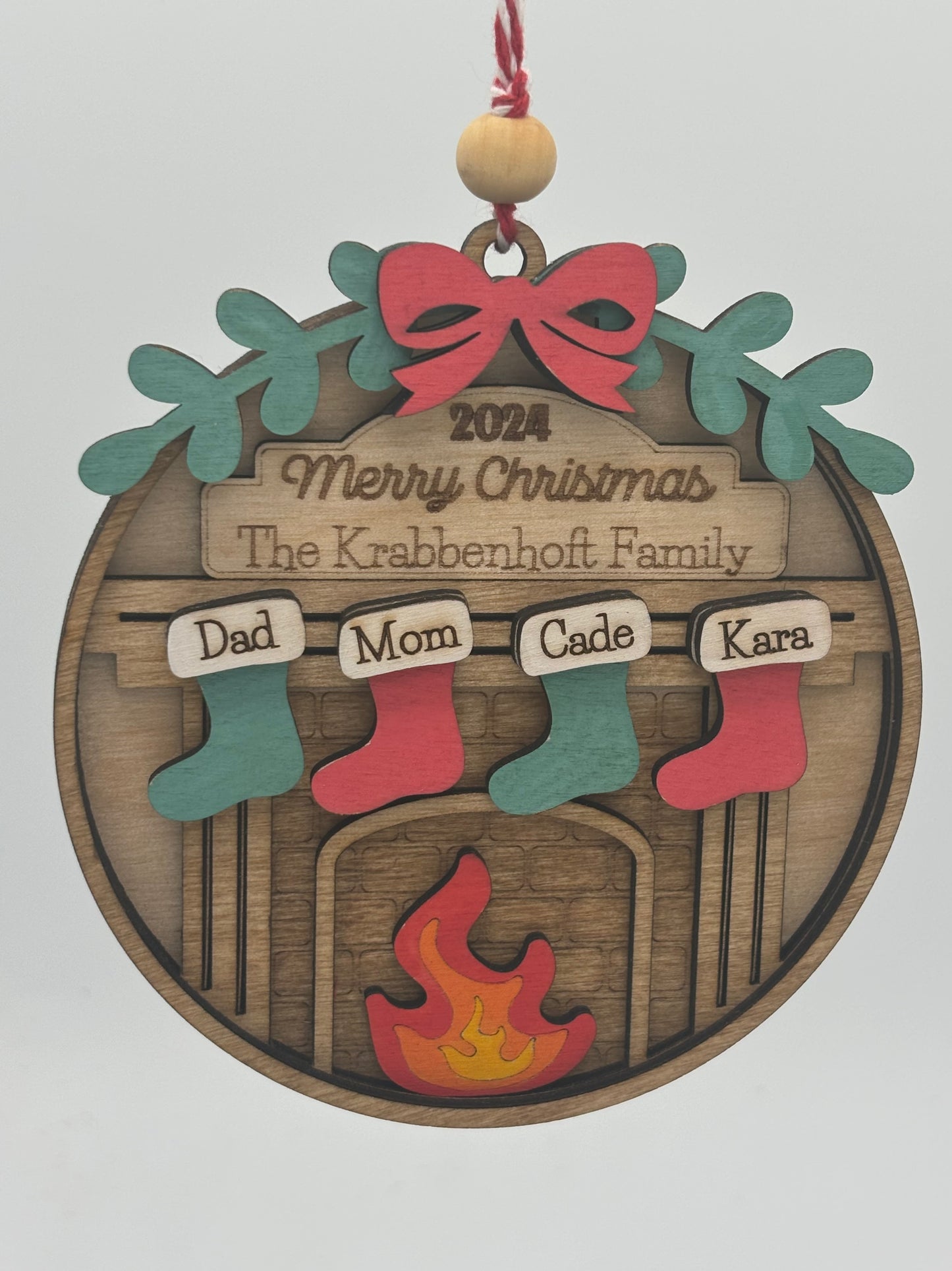Fireplace Family Ornament
